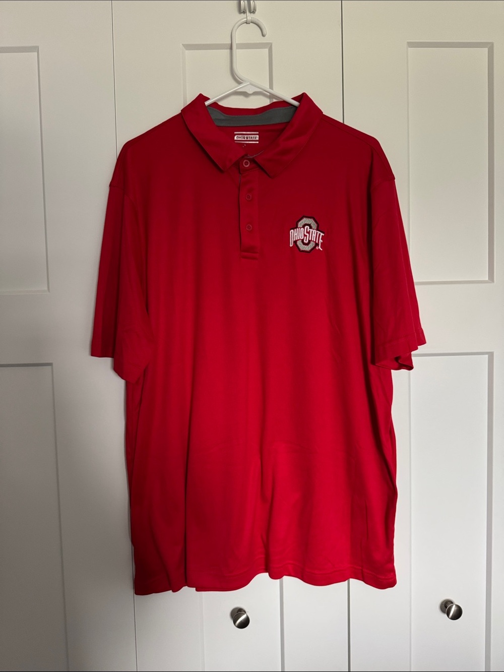 Ohio State Men's Red Polo Shirt with Embroidered Logo